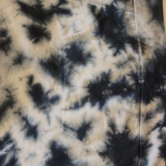 Tie dye hoodie Junior's size S (3-5) sweatshirt grey - Picture 4 of 6